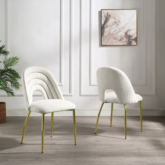 Padded Seat & Back Stainless Steel Legs Hollow Chair Back Design Foam Density: D40