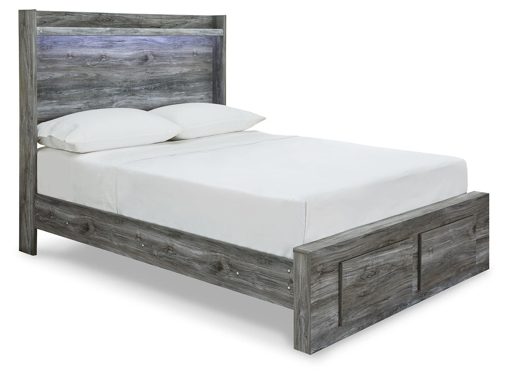 Rest in the beachy style of this full panel storage bed. Its driftwood and smoky finish and cool LED lighting give this bed an easy-going vibe that-'s perfect for creating a relaxed getaway. Keeping everything neat and tidy, two smooth-gliding drawers pro