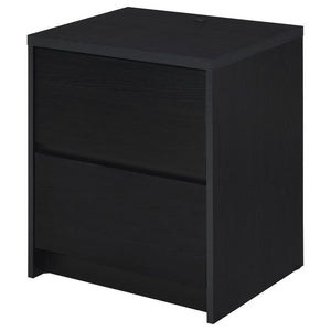 Westpark - 2-Drawer Nightstand LED Lights And USB - Black