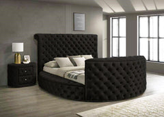 Voltare - King Fireplace / TV Lift Bed - Black<h4><b>Voltare - King Headboard - Black</b></h4> <table width="100%"><colgroup><col style="width: 30%"> <col style="width: 70%"> </colgroup> <tbody> <tr> <td>Dimensions</td> <td> 116.25"L x 104.63"D x 56.25"H<