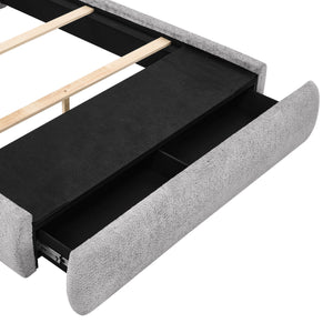 Reverie - Upholstered Queen Storage Bed - Pewter