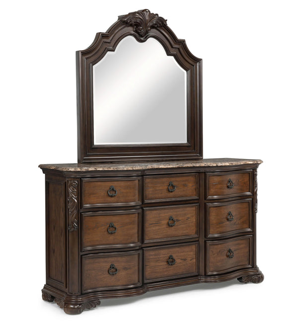 Ludwig - King 4 Piece Bedroom Set - Dark Brown
