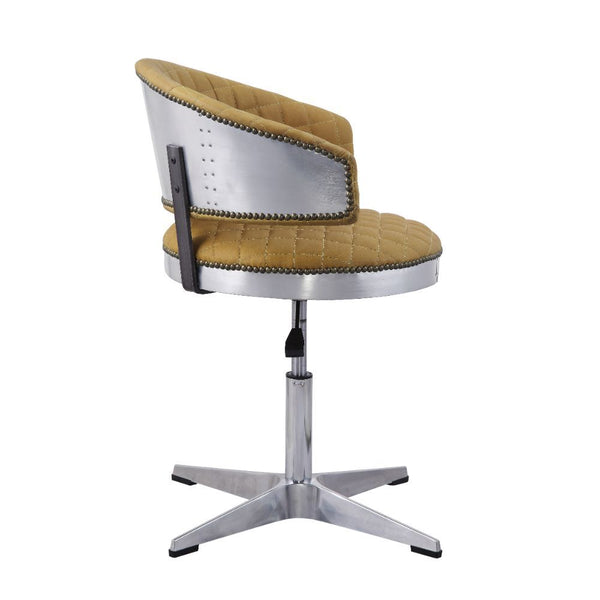  high-altitude seat that-'s sure to liven up any style of room design you have in mind. This stool is built with a metal frame that features a 4-star base with casters in a polished chrome fini