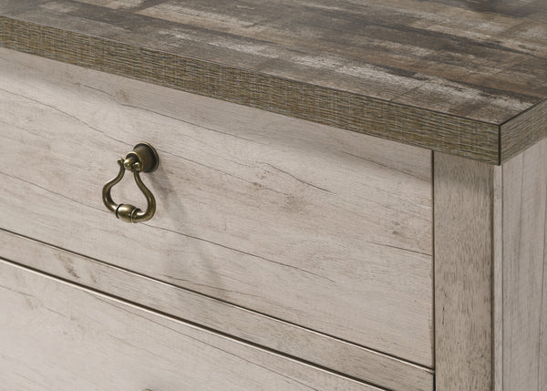 Patterson - Dresser & Mirror - Weathered White