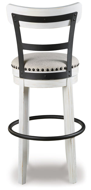 Valebeck - White - Tall UPH Swivel Barstool