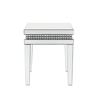  the Lotus End Table will be an ultimate statement piece for your dreamy living room. This mirrored furniture features reflective surface for a multi-layered look