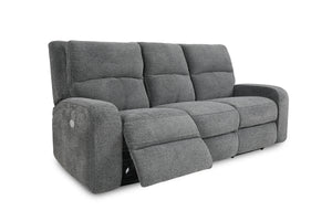 Polaris - Power Reclining Sofa And Loveseat - Bizmark Gray