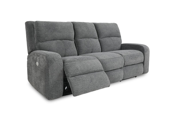Polaris - Power Reclining Sofa And Loveseat - Bizmark Gray