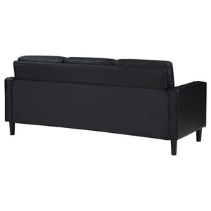 Ruth - Upholstered Track Arm Sofa - Black