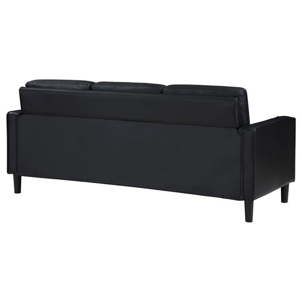 Ruth - Upholstered Track Arm Sofa - Black