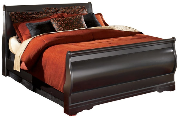 Huey Vineyard - Black - Queen Sleigh Bed