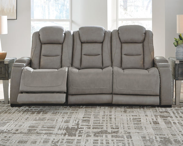  this power reclining set delivers all the comfort and style you could ask for. Inspired by sports car interiors