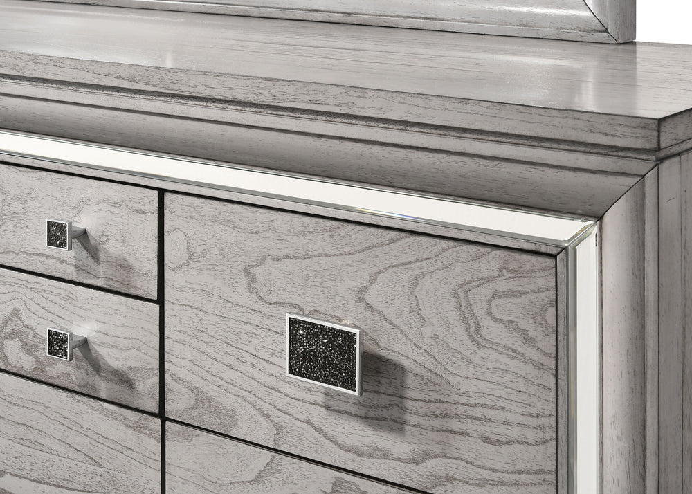 Vail - Dresser & Mirror - Gray