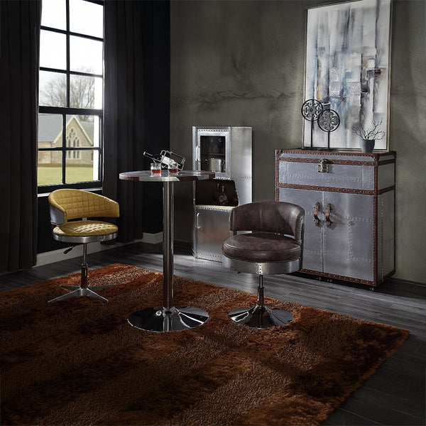 Brancaster - Chair - Turmeric Top Grain Leather & Chrome