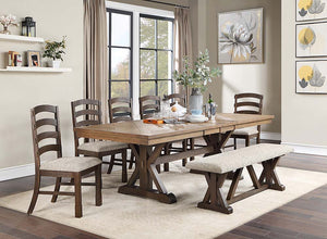 Pascaline - Dining Table - Gray Fabric
