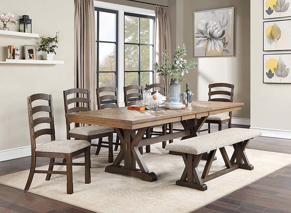 Pascaline - Dining Table - Gray Fabric