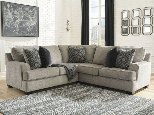 Bovarian - Stone - 3 Pc. - Left Arm Facing Sofa with Corner Wedge 2 Pc Sectional