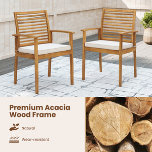 Acacia wood frame is sturdy  long-lasting and non-deformable<br>Soft sponge filling will relieve the pressure on your hip<br>Ergonomic backrest can fit the body of your contour<br>Armrests offer added relaxation for leisure time<br>Zippered cover is detac
