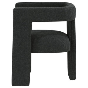 Petra - Boucle Upholstered Accent Side Chair - Black