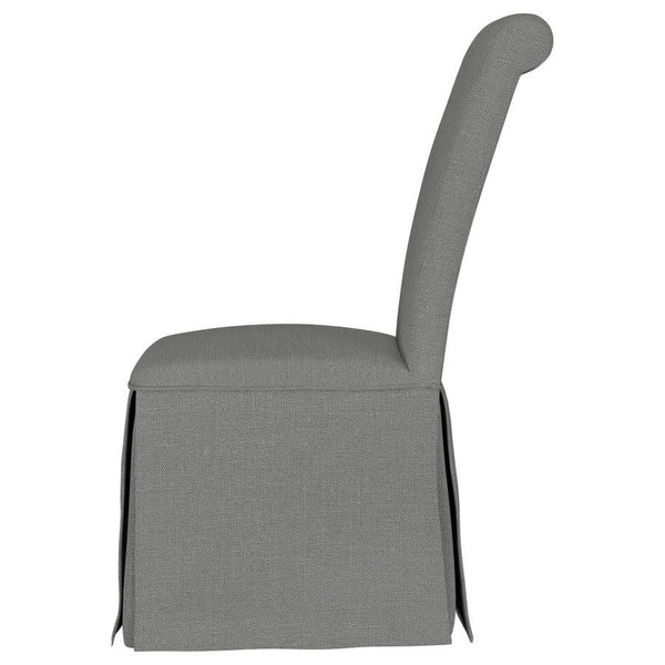 Shawna - Upholstered Skirted Dining Chair (Set of 2) - Gray