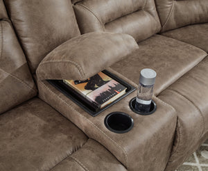  and the faux leather upholstery accented with jumbo stitching is silky soft. Go from upright to recl