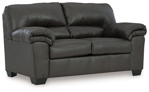 If you love the cool look of leather but long for the warm feel of fabric, youâ€™ll find this loveseat fits the bill beautifully. Rest assured, the textural, multi-tonal upholstery is rich with character and interestâ€”while plush, pillowy cushions merge 