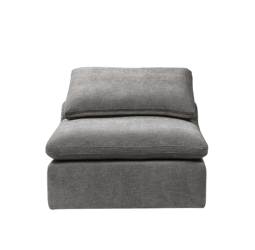 Complete your living room with the unique design and sink-in comfort of the Naveen modular collection. Add both contemporary and modern taste with this beautiful group wrapped in a relaxing hue fabric. This group comes with multiple seating options of wed