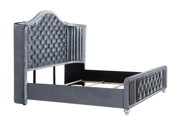 Cameo - King Bed - Dark Gray