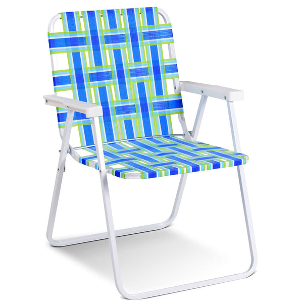Solid and reinforced steel frame with anti-rust coating  holds up to 265 lbs <br>Made with high-quality fade resistant webbing <br>Easy to set up and no tools required <br>Portable design folds quickly and easily for simple transport and storage <br>Inclu