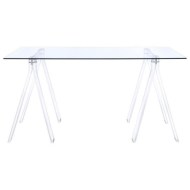 Amaturo Acrylic Sawhorse Writing Desk