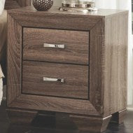 Kauffman Nightstand with 2 Drawers and Tapered Feet