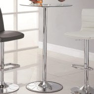 LED 42” Transitioning LED Bar Table with Chrome Base