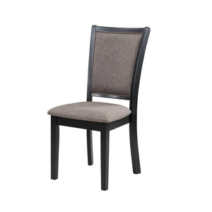 The Potomac Wood Dining Chairs, available as a set of two, are expertly crafted from solid Rubberwood, combining strength with natural beauty for lasting durability and timeless appeal. The deep black finish of the frames contrasts beautifully with the so