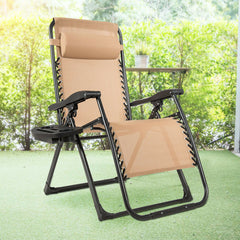 This recliner will be a perfect choice to have a nap in hot summer or enjoy the sunshine. Â  The cool and breathable fabric will never make you sultry even in summer. Its waterproof and sun-resistant performances allow you to place it outdoor with no worr