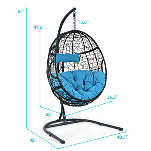 Rugged frame ensure the stability<br>Combined with non-slip pads for increased stability<br>Comfortable pillow and cushion are included for enhanced comfort<br>Safety hook and hanging chain provide better balance<br>Widely used indoor or outdoor<br>Relax 