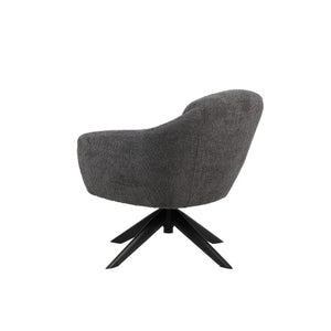 Fleming - Boucle Swivel Lounge Chair - Gray