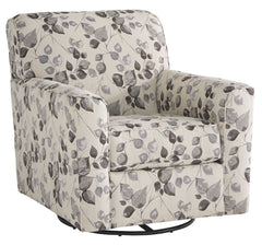 This vine-patterned swivel accent chair is the natural choice when it comes to cool and contemporary decor. Form follows function in the sleek design and smooth 360-degree turning radius. What a fresh take on living room seating.<br><br><b>Additional Dime