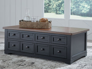  which pairs a warm satin black base with a contrasting butcher block veneer top. Combining form an