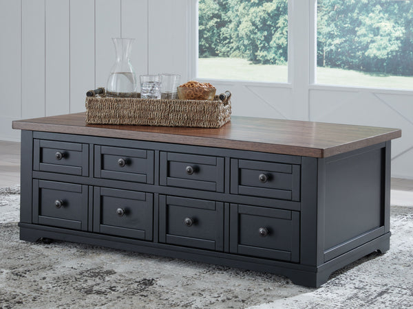  which pairs a warm satin black base with a contrasting butcher block veneer top. Combining form an