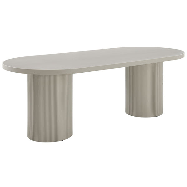  featuring an oval wooden top and sturdy double pedestals
