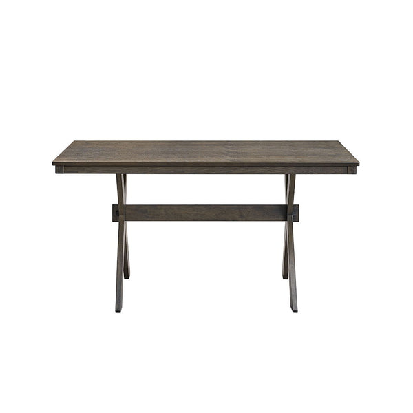  offering both elegance and stability. The accompanying chairs and bench come with padded seat cushions