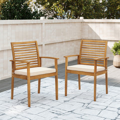 Acacia wood frame is sturdy  long-lasting and non-deformable<br>Soft sponge filling will relieve the pressure on your hip<br>Ergonomic backrest can fit the body of your contour<br>Armrests offer added relaxation for leisure time<br>Zippered cover is detac