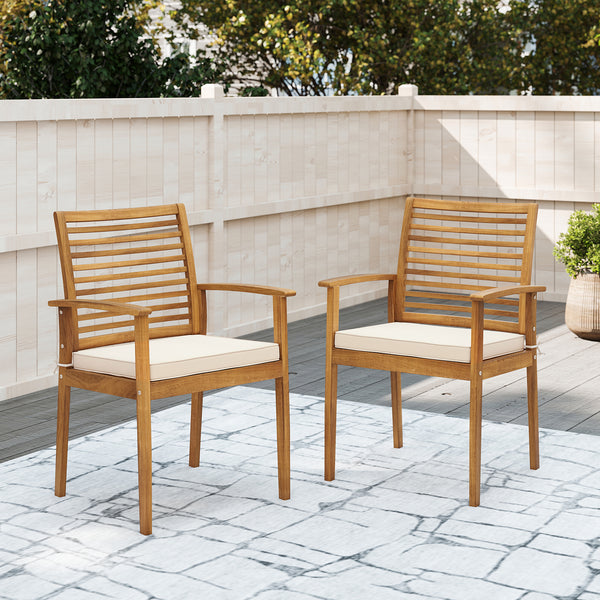 Acacia wood frame is sturdy  long-lasting and non-deformable<br>Soft sponge filling will relieve the pressure on your hip<br>Ergonomic backrest can fit the body of your contour<br>Armrests offer added relaxation for leisure time<br>Zippered cover is detac