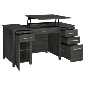 Dylan - 4-Drawer Lift Top Office Desk - Weathered Gray