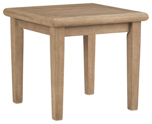 Discover a high-style alternative to traditional outdoor furniture. This outdoor end table marries sturdiness and style in such a delightful way. Better yet, it has the edge when it comes to affordability. For that much more weather protection, the table-