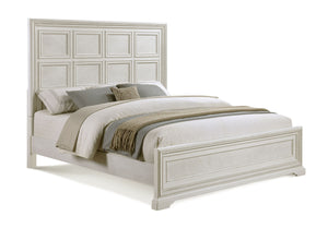  antique white finish that immediately brightens and opens up a room