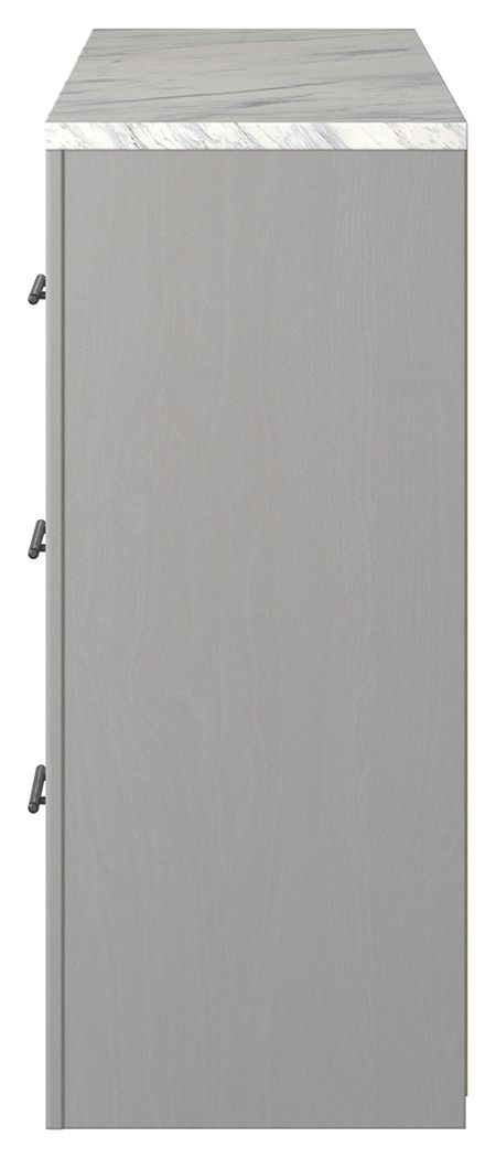 Cottonburg - Light Gray / White - Six Drawer Dresser