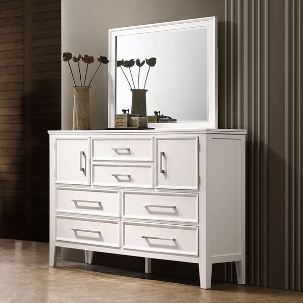 Andover - Dresser & Mirror - White