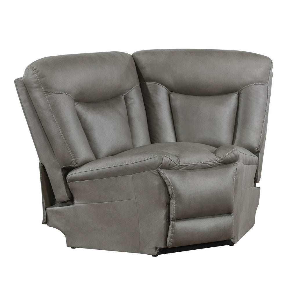Morello - Wedge - Gray<br/><br/><b>Product Features</b><ul><li>Includes: 1 Wedge</li><li>Material: Upholstered in sumptuously soft 100% polyester fabric in a gray color. The variations in color mimic the look of leather without the higher price tag.</li><