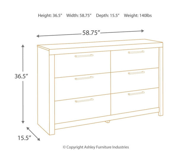 Derekson - Multi Gray - Dresser